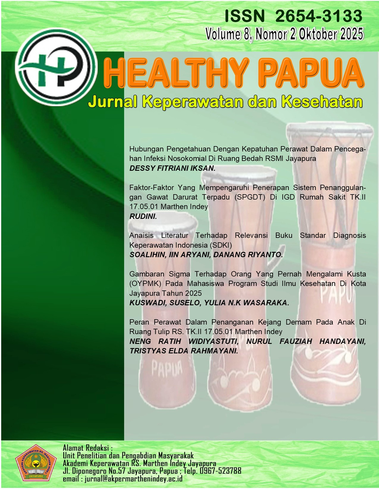 					Lihat Vol 8 No 2 (2025): HEALTY PAPUA
				